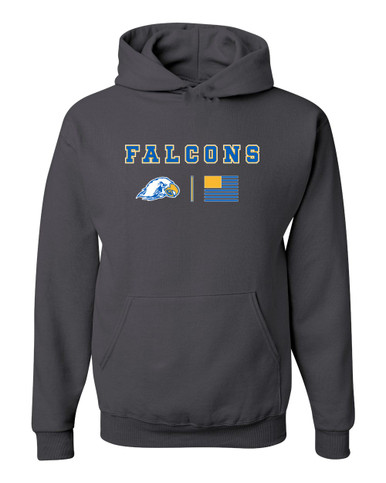 Olathe South Falcons Team Colors Flag Men's Premium Hoodie
