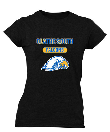 Olathe South Falcons Mascot #3 Women's Premium SS T-Shirt