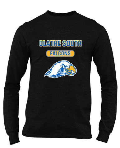 Olathe South Falcons Mascot #3 Men's Premium LS T-Shirt