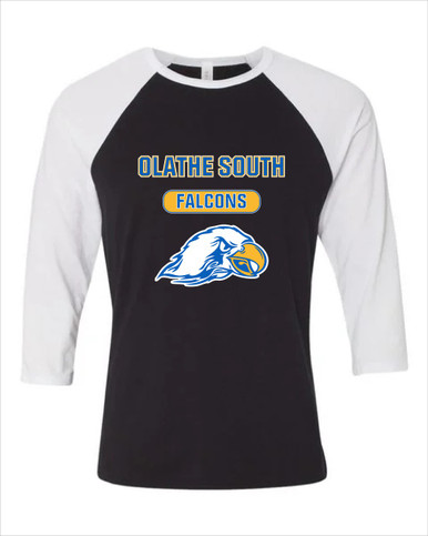 Olathe South Falcons Mascot #3 Men's Baseball T-Shirt