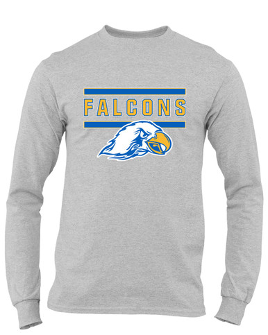 Olathe South Falcons Mascot #5 Men's LS T-Shirt