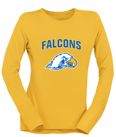 Olathe South Falcons Mascot #6 Women's LS T-Shirt