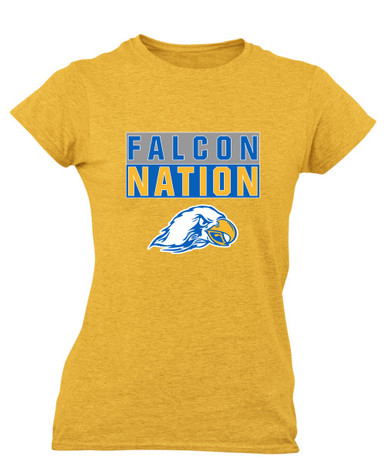Olathe South Falcons Nation #1 Women's Premium SS T-Shirt