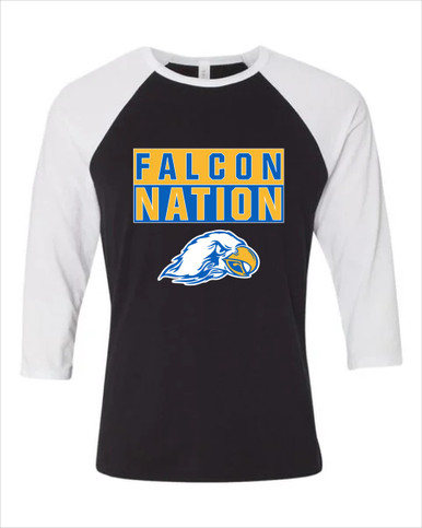 Olathe South Falcons Nation #1 Men's Baseball T-Shirt