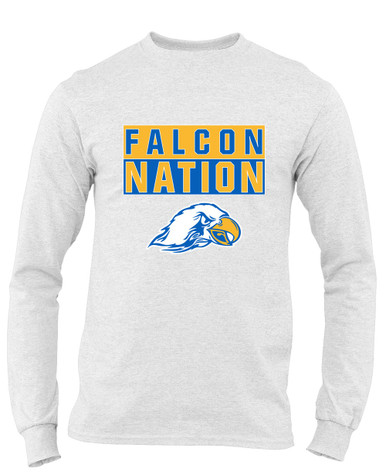 Olathe South Falcons Nation #1 Men's LS T-Shirt