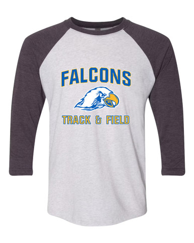 Olathe South Falcons Track & Field Men's Baseball T-Shirt