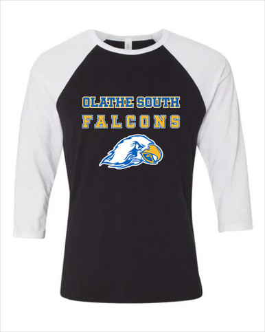 Olathe South Falcons Spirit Men's Baseball T-Shirt