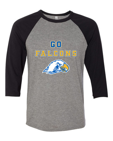 Olathe South Falcons Go Team Women's Baseball T-Shirt