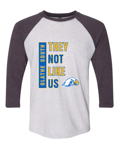 Olathe South Falcons They Not Like Us #1 Men's Baseball T-Shirt