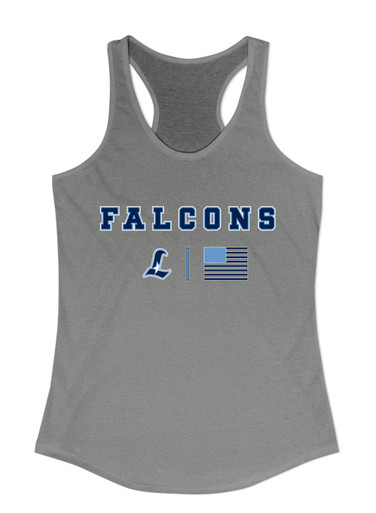 Liberty Falcons L Script Team Colors Flag Women's Tank Top