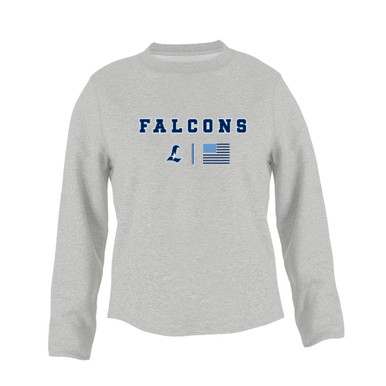 Liberty Falcons L Script Team Colors Flag Women's Sweatshirt