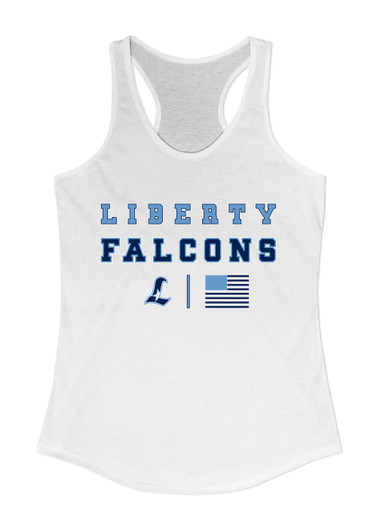 Liberty Falcons L Script Spirit Flag Women's Tank Top