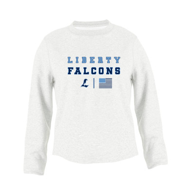 Liberty Falcons L Script Spirit Flag Women's Sweatshirt
