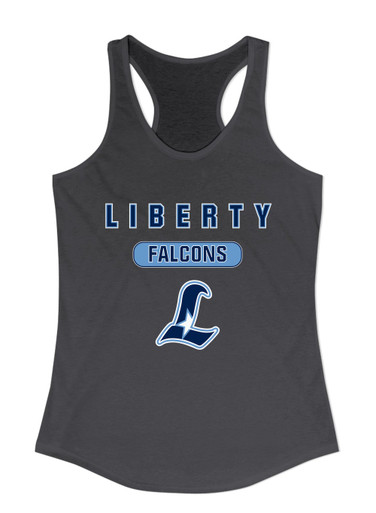 Liberty Falcons L Script Mascot #3 Women's Tank Top