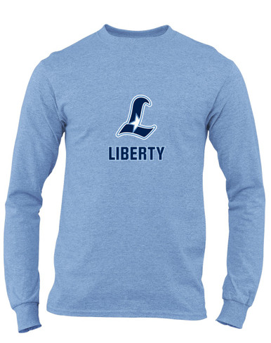 Liberty Falcons L Script Mascot #2 Men's LS T-Shirt