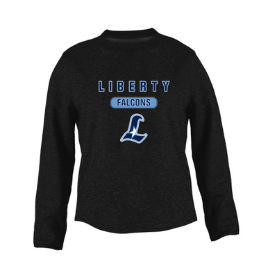 Liberty Falcons L Script Mascot #3 Women's Sweatshirt