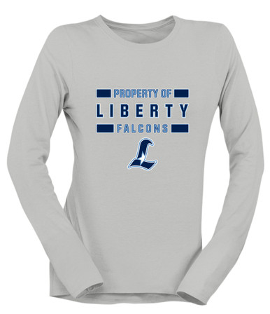 Liberty Falcons L Script Property Of Women's Premium LS T-Shirt
