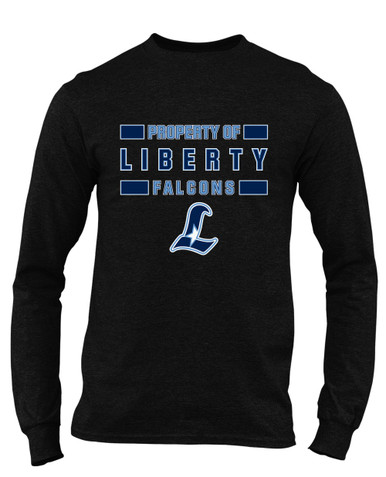 Liberty Falcons L Script Property Of Men's LS T-Shirt