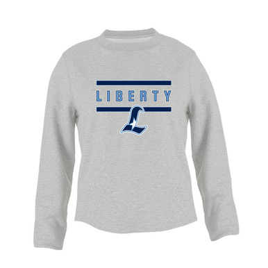 Liberty Falcons L Script Mascot #4 Women's Sweatshirt