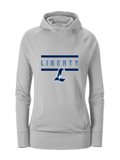 Liberty Falcons L Script Mascot #4 Women's Hoodie