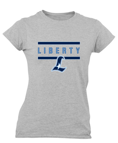 Liberty Falcons L Script Mascot #4 Women's SS T-Shirt