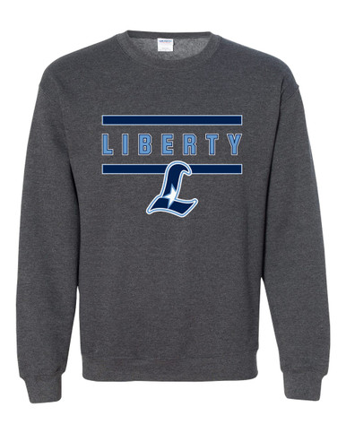 Liberty Falcons L Script Mascot #4 Men's Sweatshirt