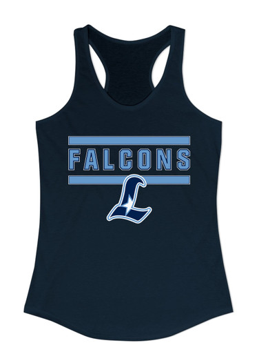 Liberty Falcons L Script Mascot #5 Women's Tank Top