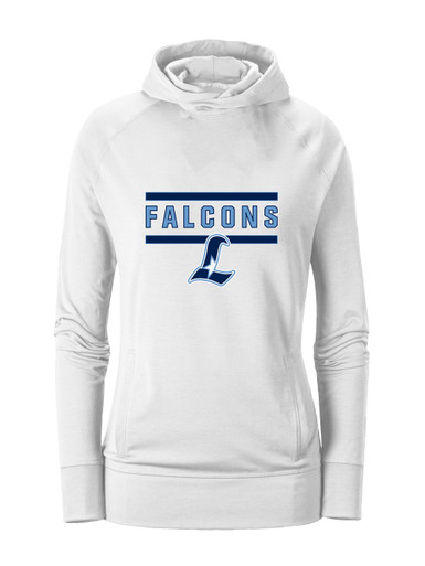 Liberty Falcons L Script Mascot #5 Women's Hoodie