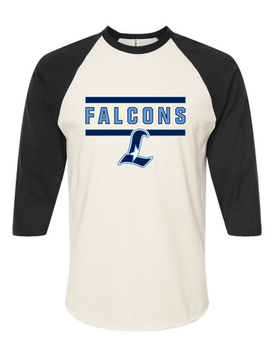 Liberty Falcons L Script Mascot #5 Men's Baseball T-Shirt