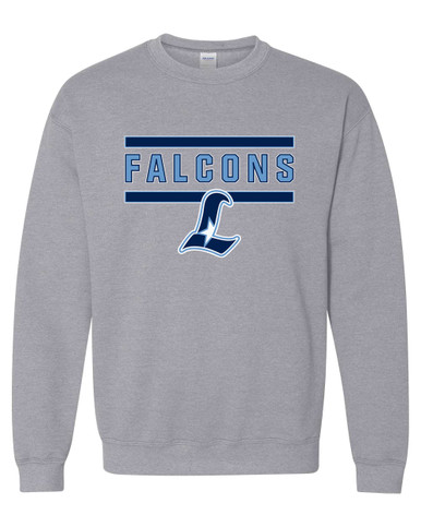 Liberty Falcons L Script Mascot #5 Men's Sweatshirt