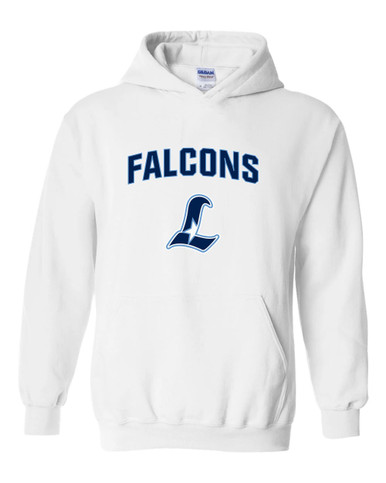 Liberty Falcons L Script Mascot #6 Men's Hoodie