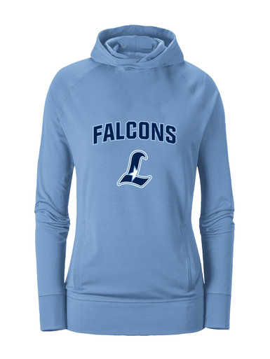 Liberty Falcons L Script Mascot #6 Women's Hoodie
