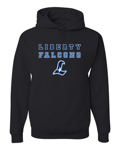 Liberty Falcons L Script Spirit Men's Premium Hoodie