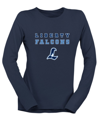 Liberty Falcons L Script Spirit Women's LS T-Shirt