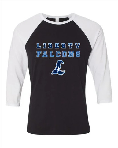 Liberty Falcons L Script Spirit Men's Baseball T-Shirt