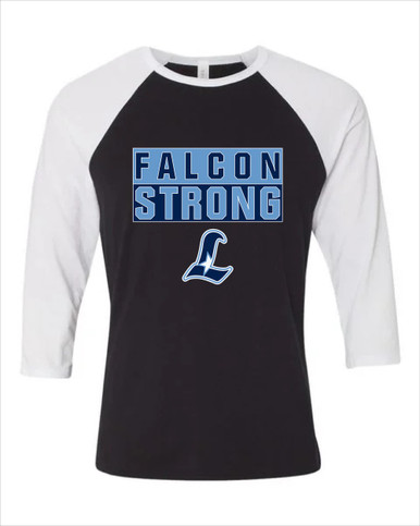 Liberty Falcons L Script Strong #1 Women's Baseball T-Shirt