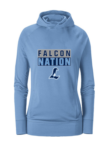 Liberty Falcons L Script Nation #1 Women's Hoodie