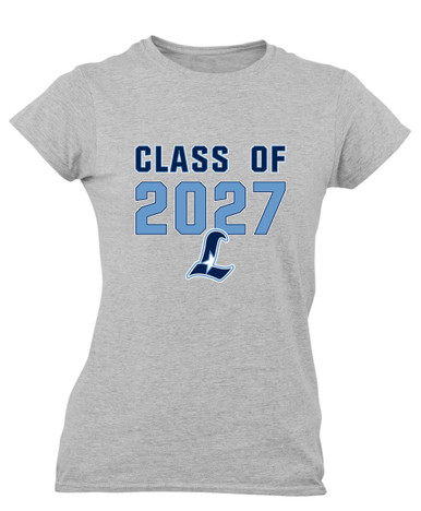 Liberty Falcons L Script Class of 2027 Women's SS T-Shirt