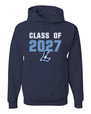 Liberty Falcons L Script Class of 2027 Men's Premium Hoodie