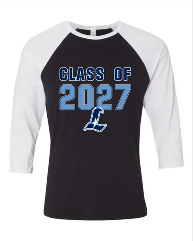 Liberty Falcons L Script Class of 2027 Women's Baseball T-Shirt