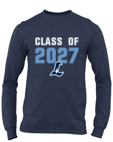 Liberty Falcons L Script Class of 2027 Men's Premium LS T-Shirt