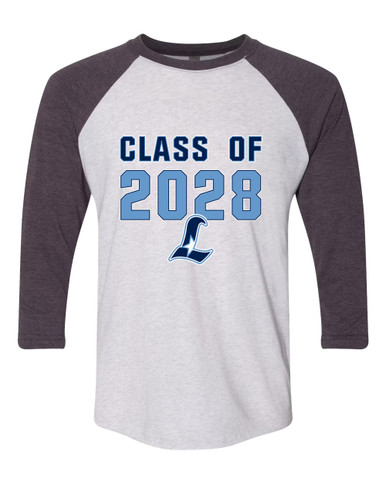 Liberty Falcons L Script Class of 2028 Women's Baseball T-Shirt