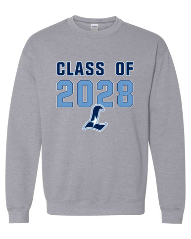 Liberty Falcons L Script Class of 2028 Men's Sweatshirt