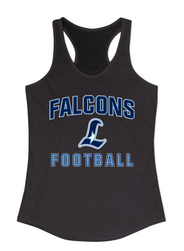 Liberty Falcons L Script Football #1 Women's Tank Top