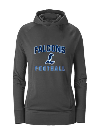 Liberty Falcons L Script Football #1 Women's Hoodie
