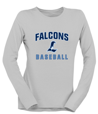 Liberty Falcons L Script Baseball #1 Women's LS T-Shirt