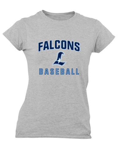 Liberty Falcons L Script Baseball #1 Women's SS T-Shirt