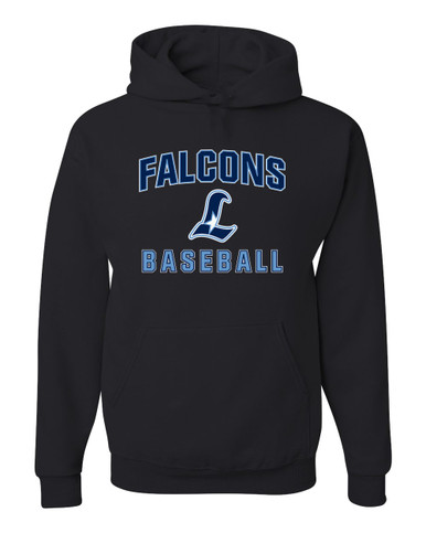 Liberty Falcons L Script Baseball #1 Men's Premium Hoodie