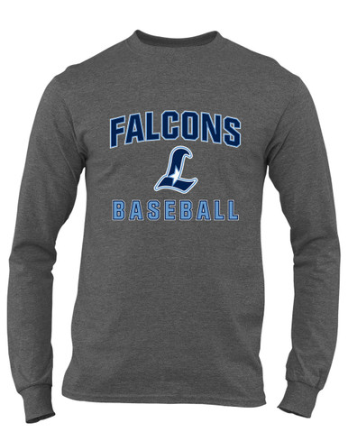 Liberty Falcons L Script Baseball #1 Men's LS T-Shirt