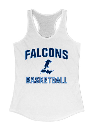 Liberty Falcons L Script Basketball #1 Women's Tank Top